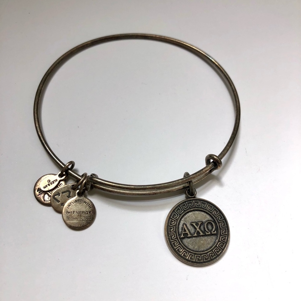 Alex and Ani - Alpha Chi Omega Silver Bangle